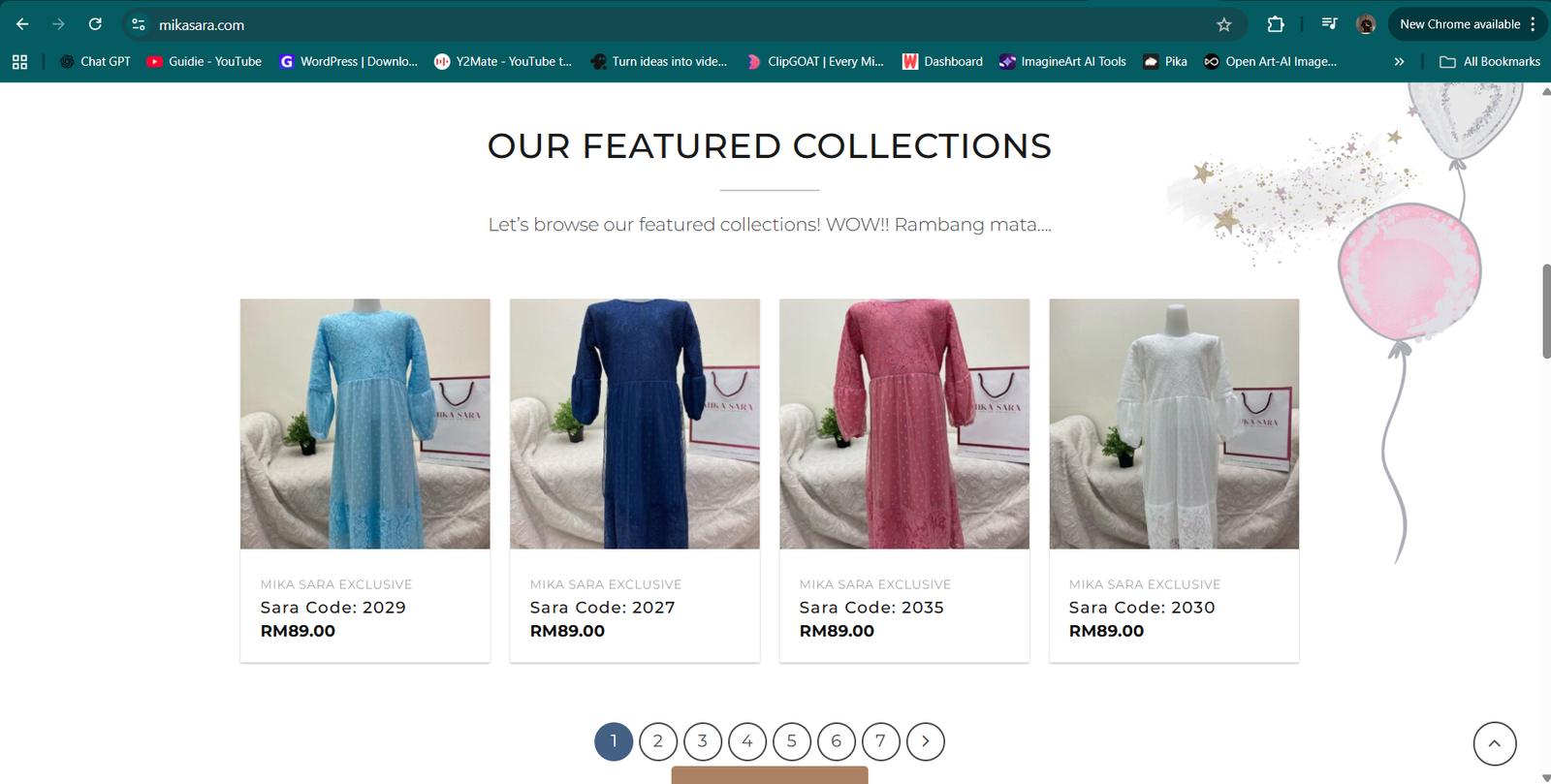 Mika Sara Kids Clothing Website